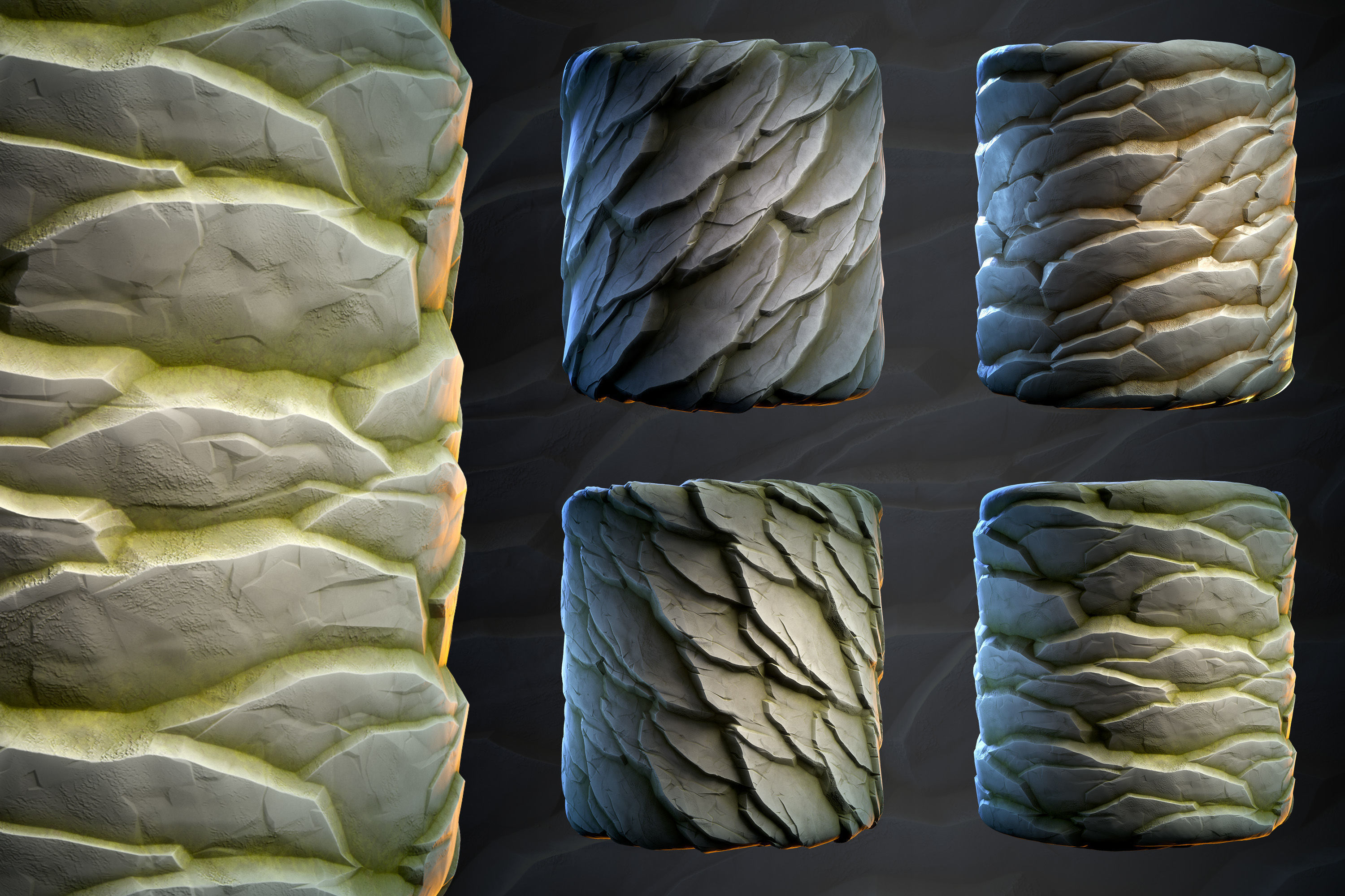 Cliff Rock stylized - VOL 08 - SBsar Maps Texture_3