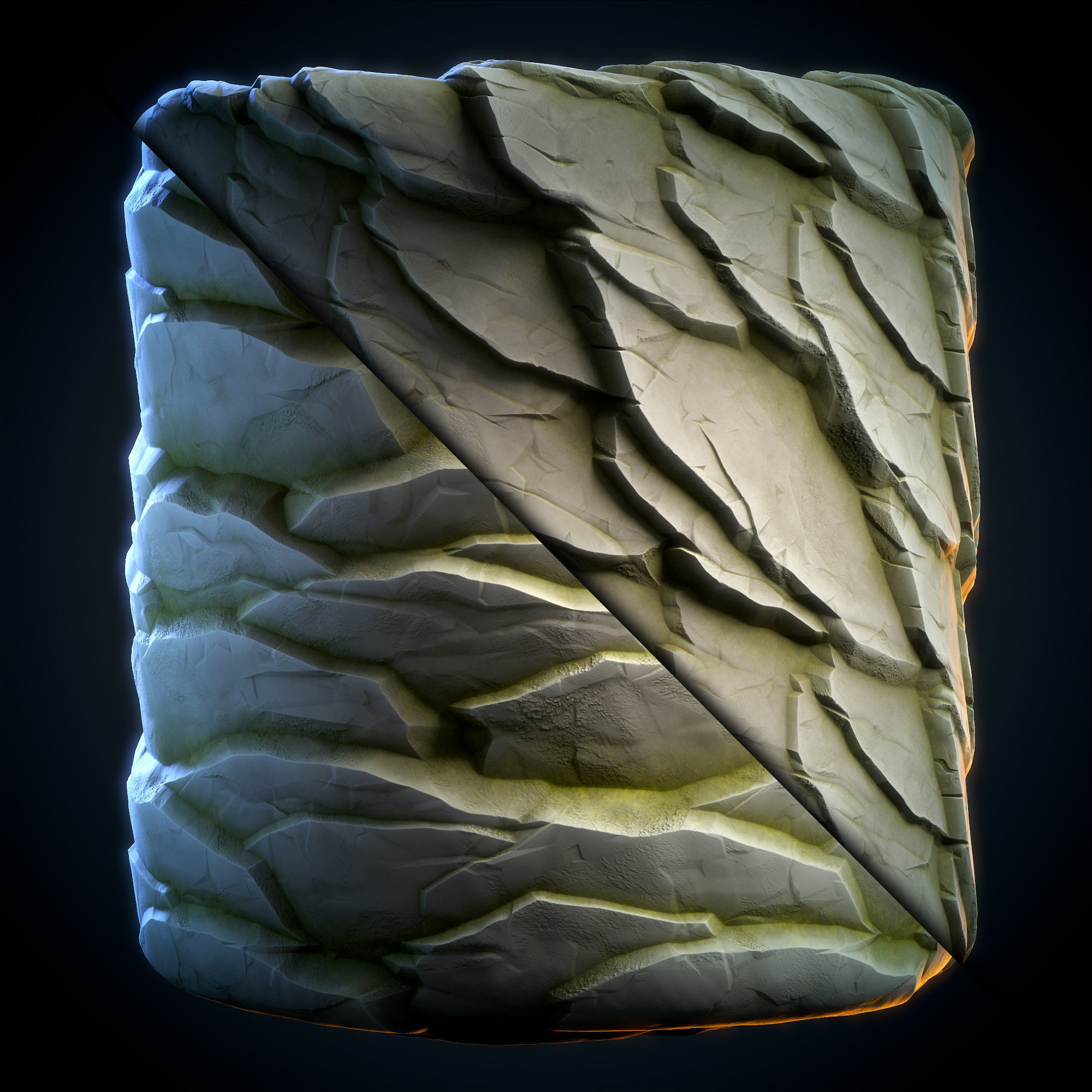 Cliff Rock stylized - VOL 08 - SBsar Maps Texture_5