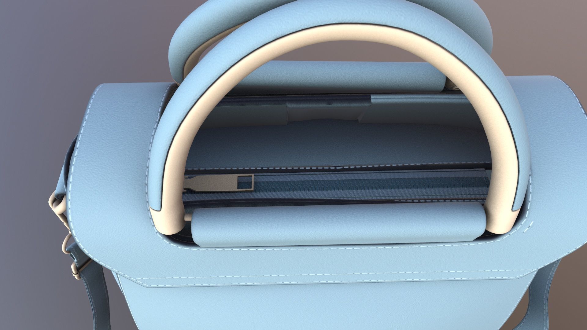 Sling Bag Low-poly 3D model_10