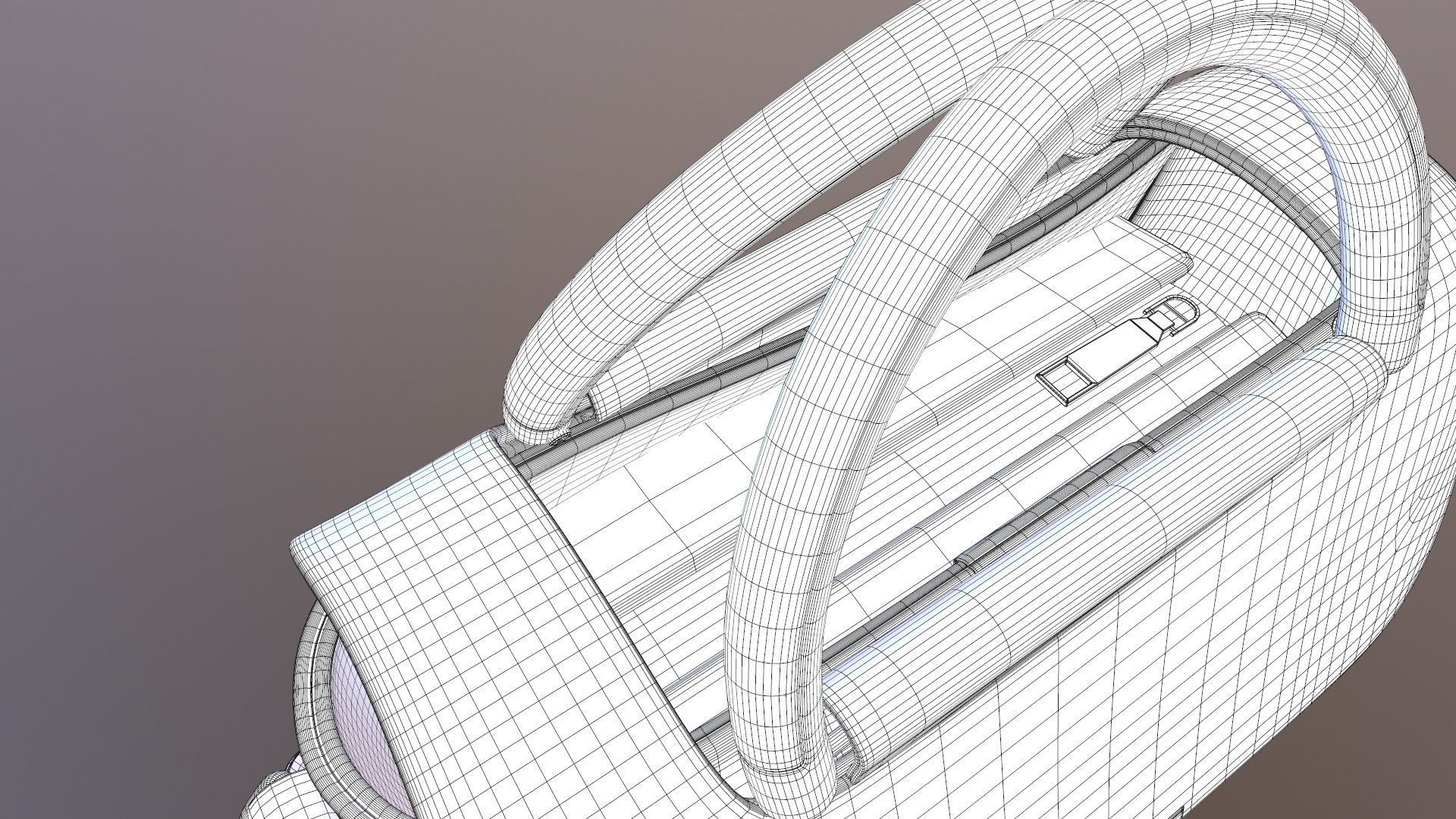 Sling Bag Low-poly 3D model_16