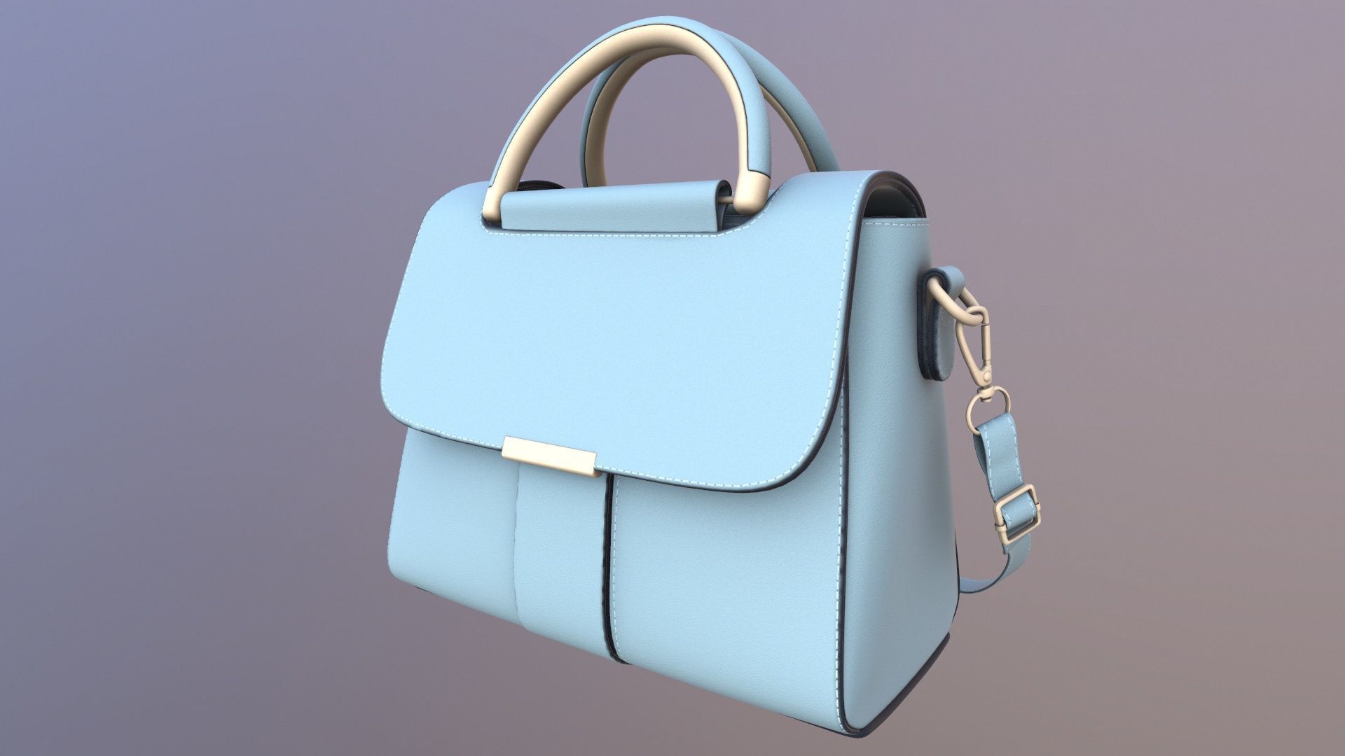 Sling Bag Low-poly 3D model_3