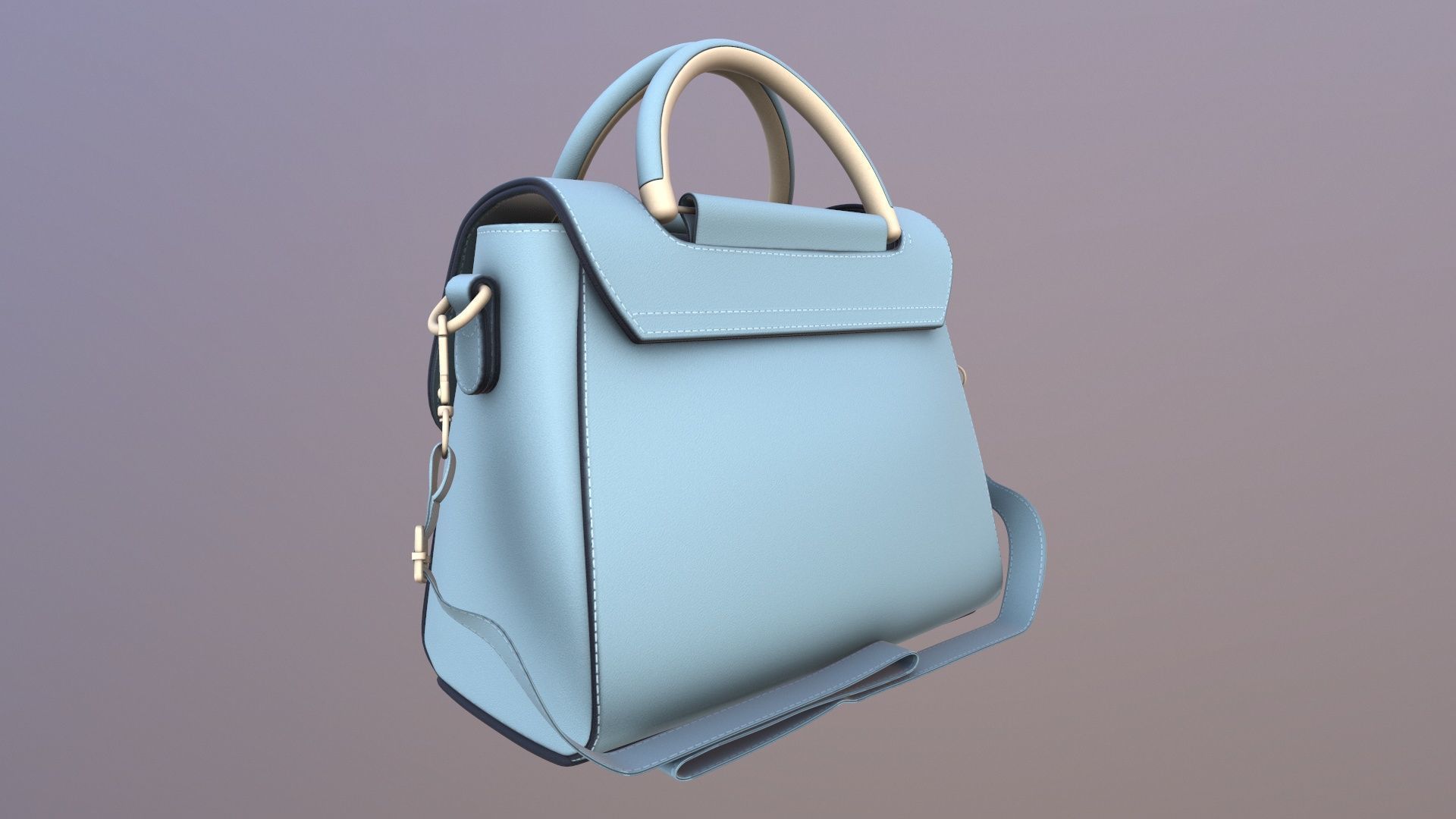 Sling Bag Low-poly 3D model_5