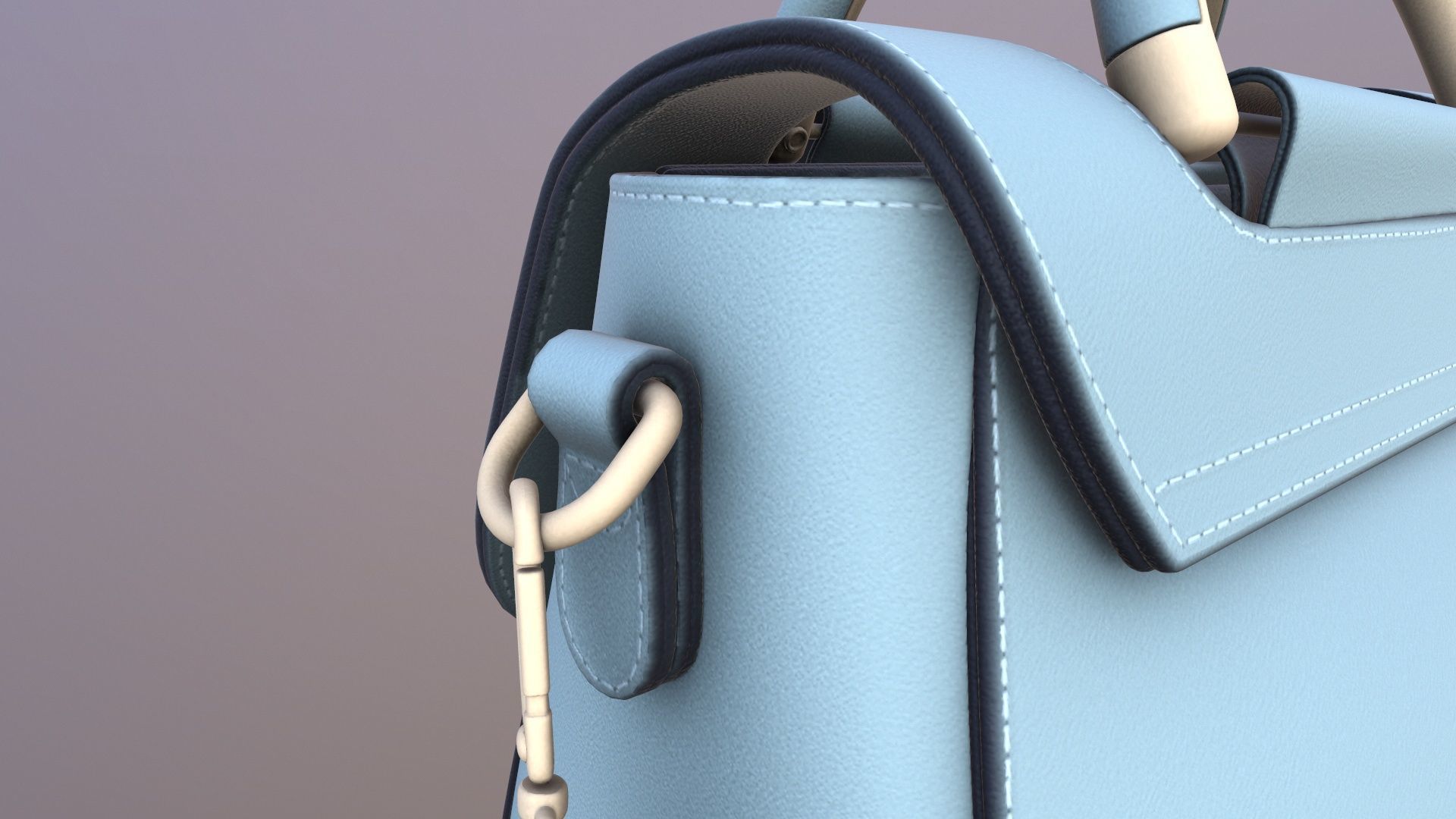Sling Bag Low-poly 3D model_9