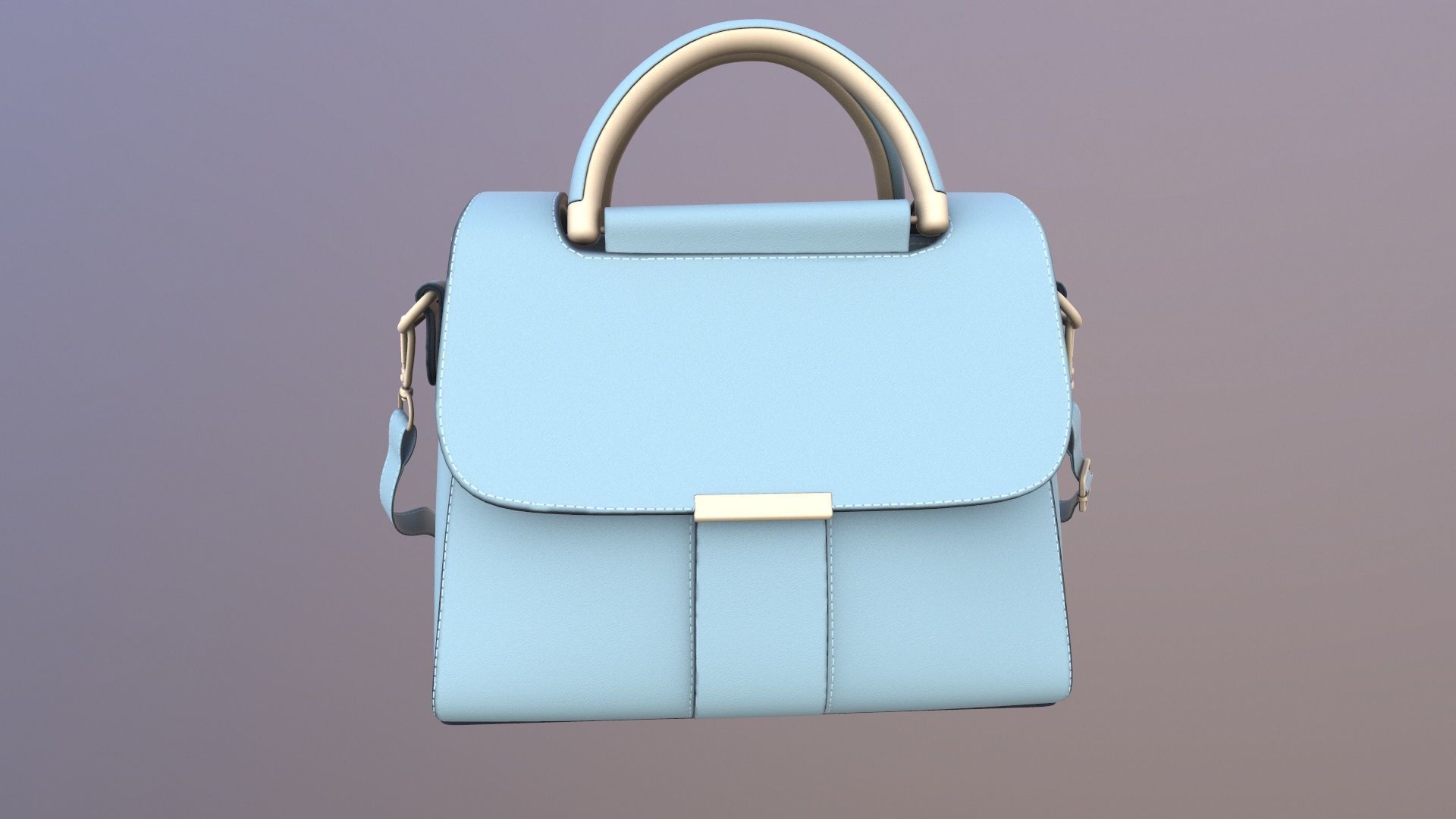 Sling Bag Low-poly 3D model_2
