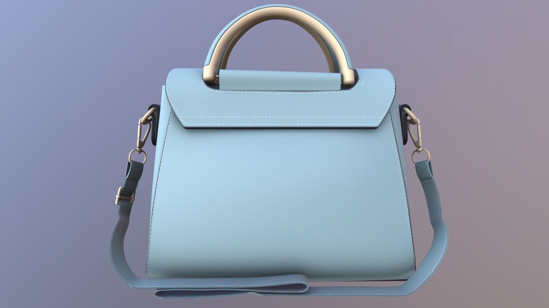 Sling Bag Low-poly 3D model_6