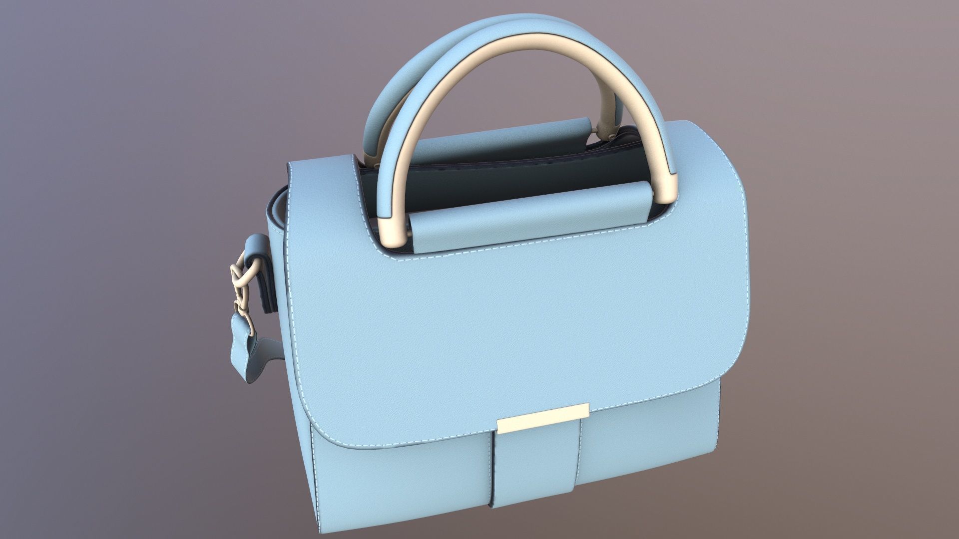 Sling Bag Low-poly 3D model_12