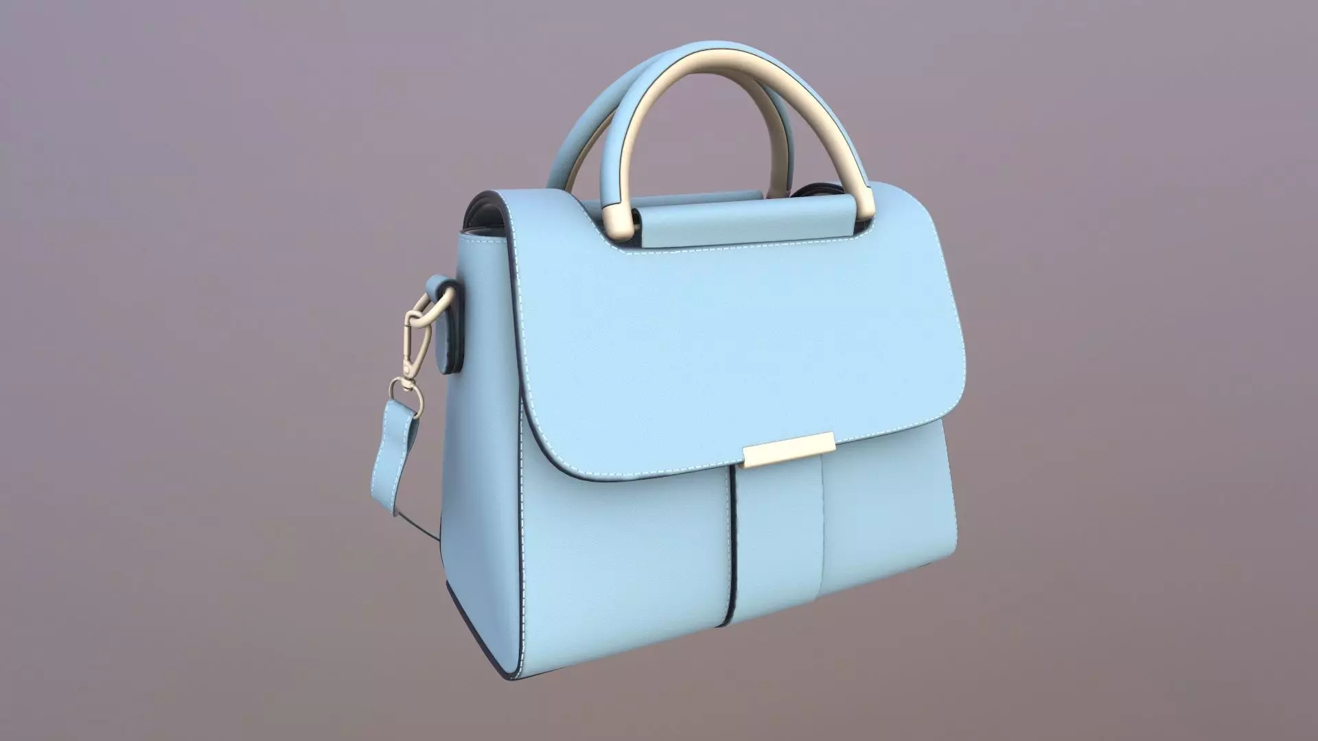 Sling Bag Low-poly 3D model_0