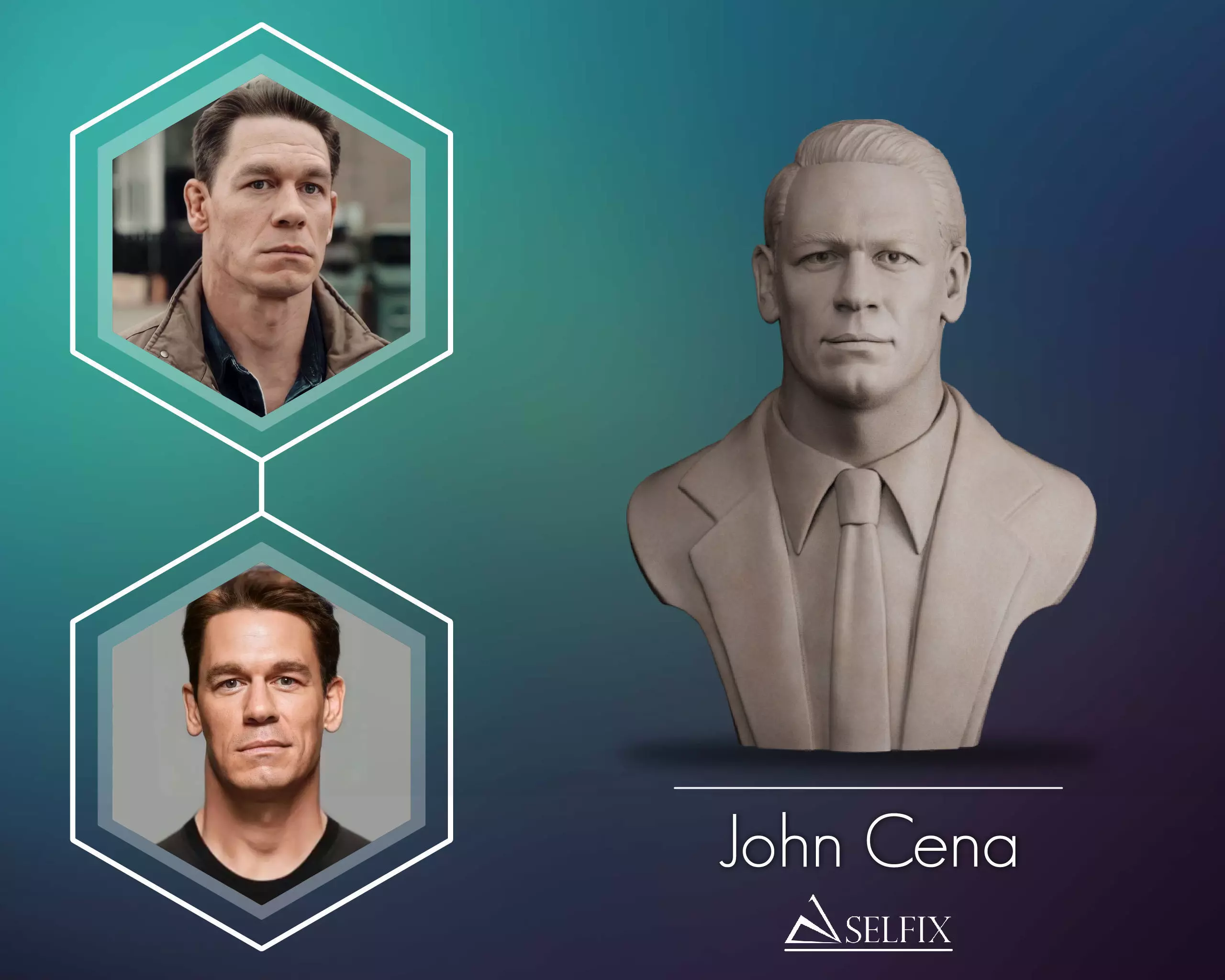 John Cena Bust 3D print model_0