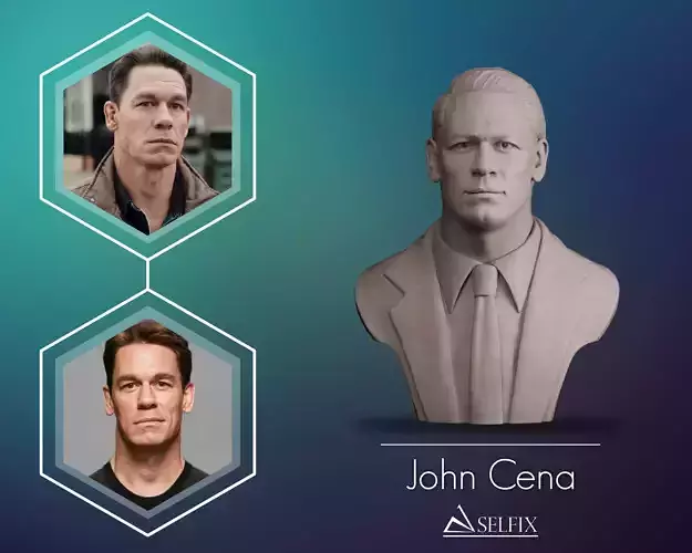 John Cena Bust 3D print model
