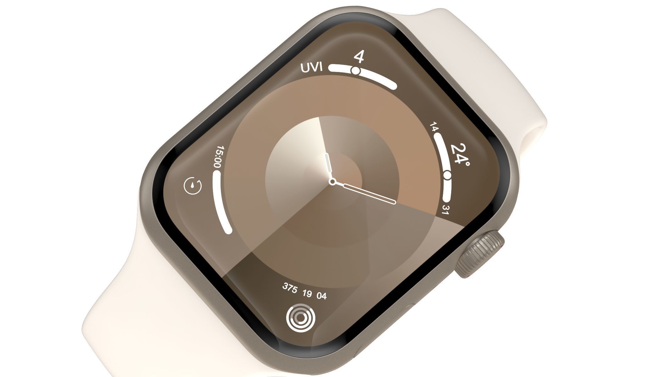 Apple Watch Series 9 Aluminum Starlight 3D model_5