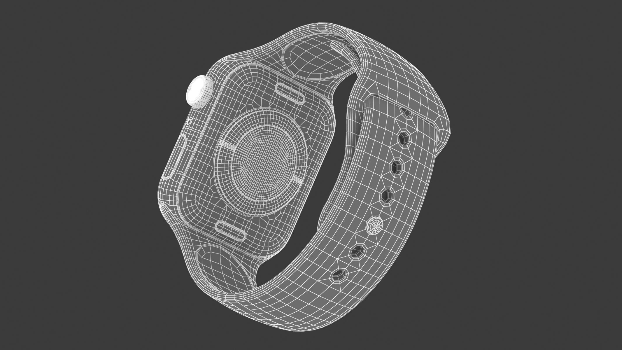 Apple Watch Series 9 Aluminum Starlight 3D model_14