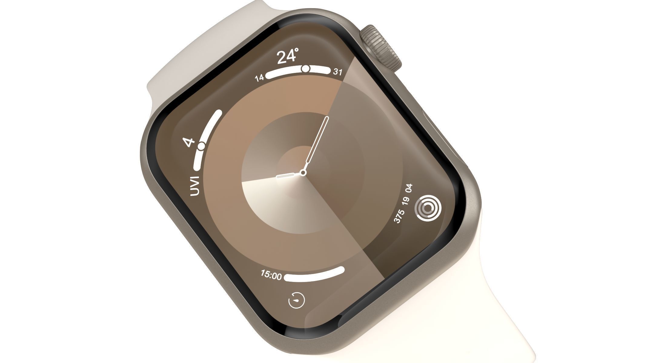 Apple Watch Series 9 Aluminum Starlight 3D model_1