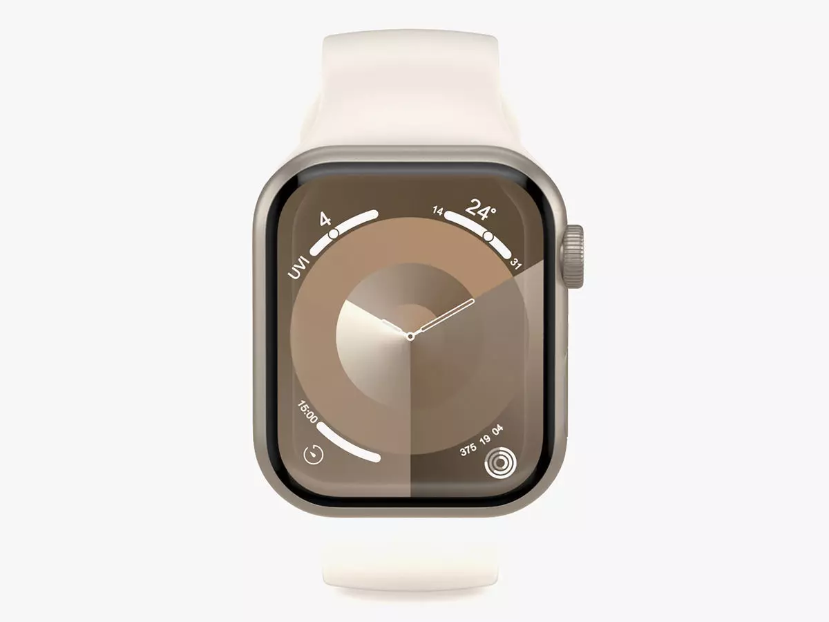 Apple Watch Series 9 Aluminum Starlight 3D model_0