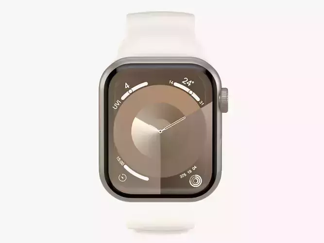 Apple Watch Series 9 Aluminum Starlight 3D model