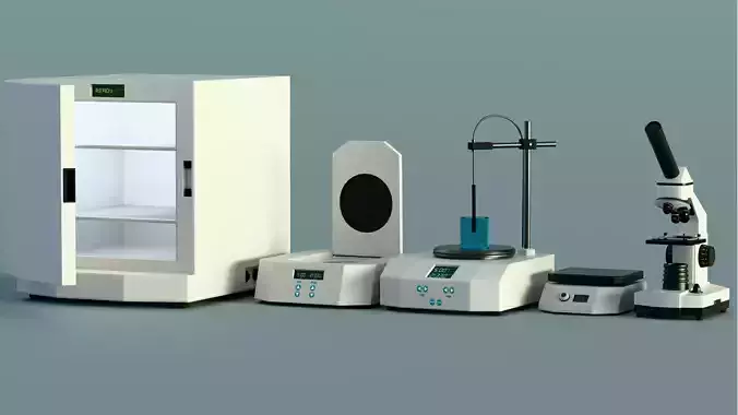 Game Ready Low-Poly Laboratory Asset Pack Low-poly 3D model