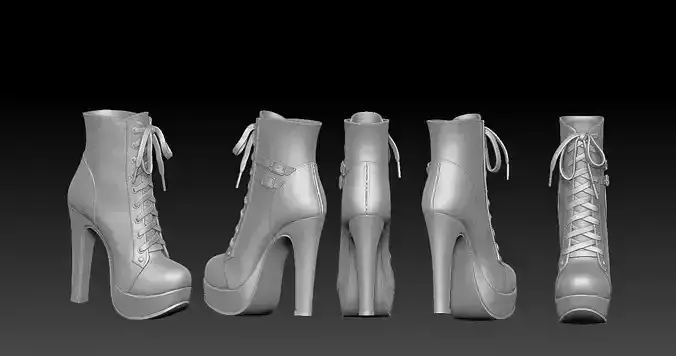Girls Shoes Pendant 3D print model
