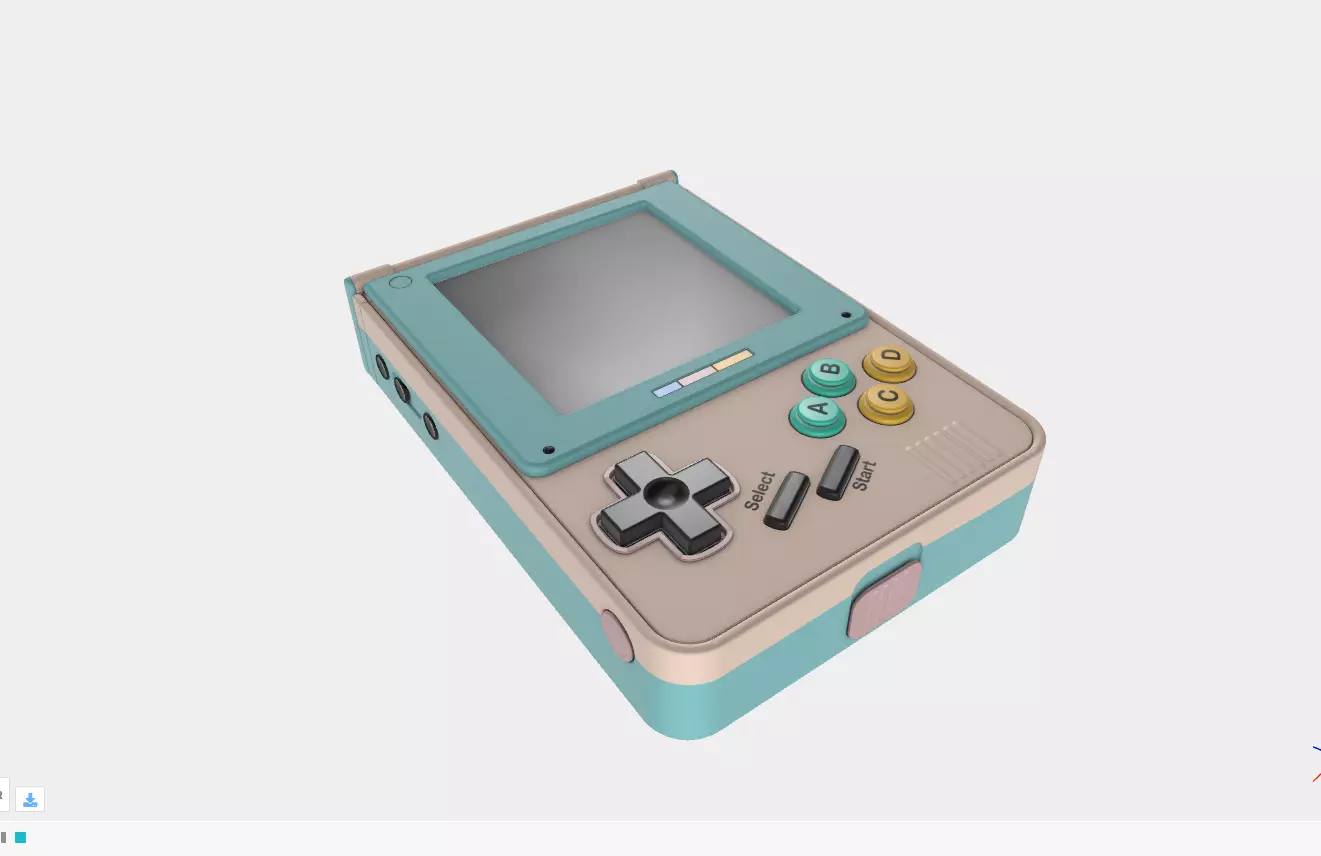 Arcade Console Low-poly 3D model_0