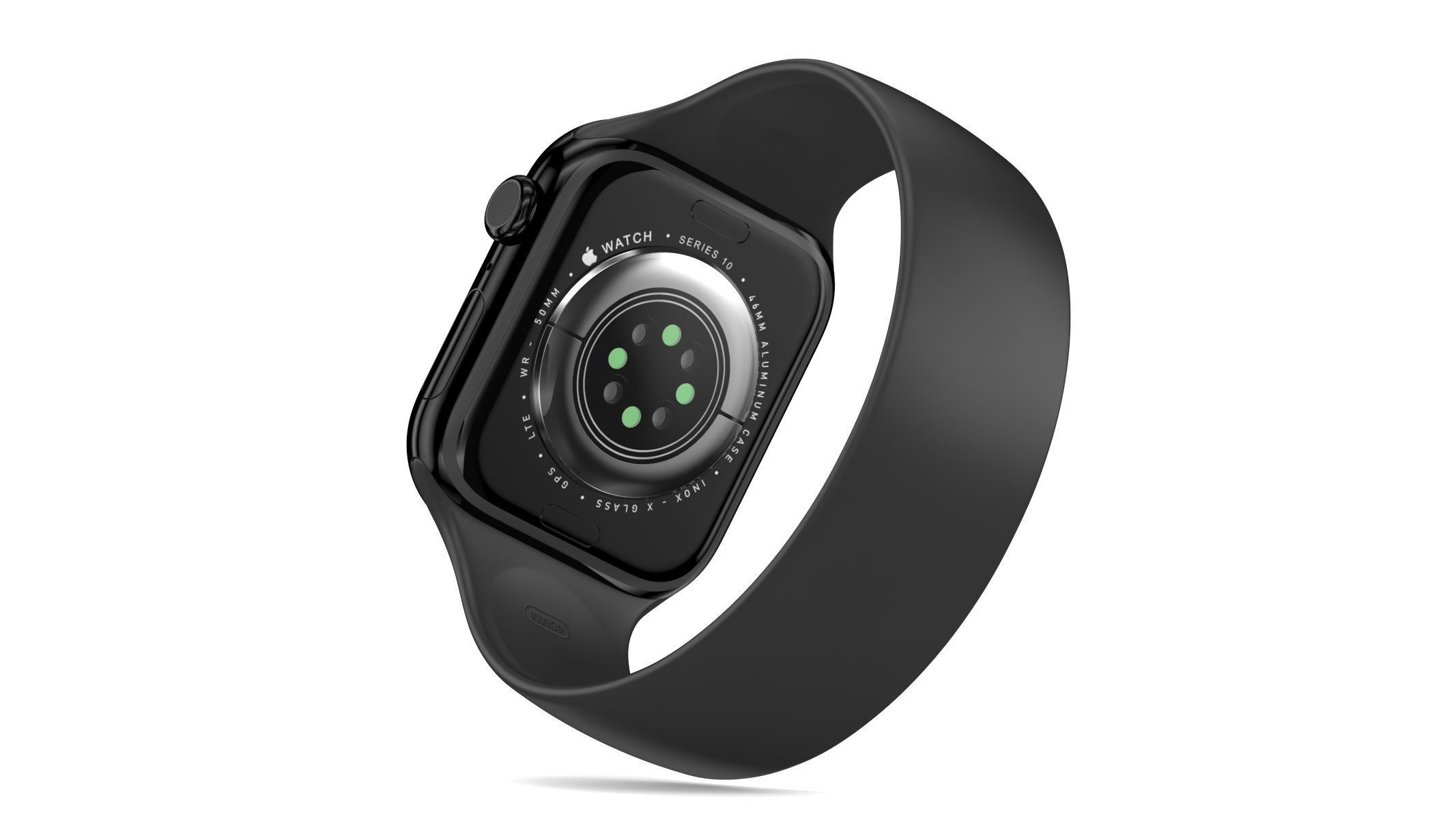 Apple Watch Series 10 Aluminum Jet Black 3D model_2