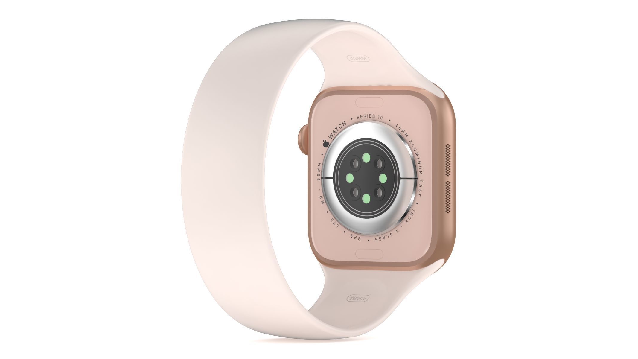 Apple Watch Series 10 Aluminum Rose Gold 3D model_2