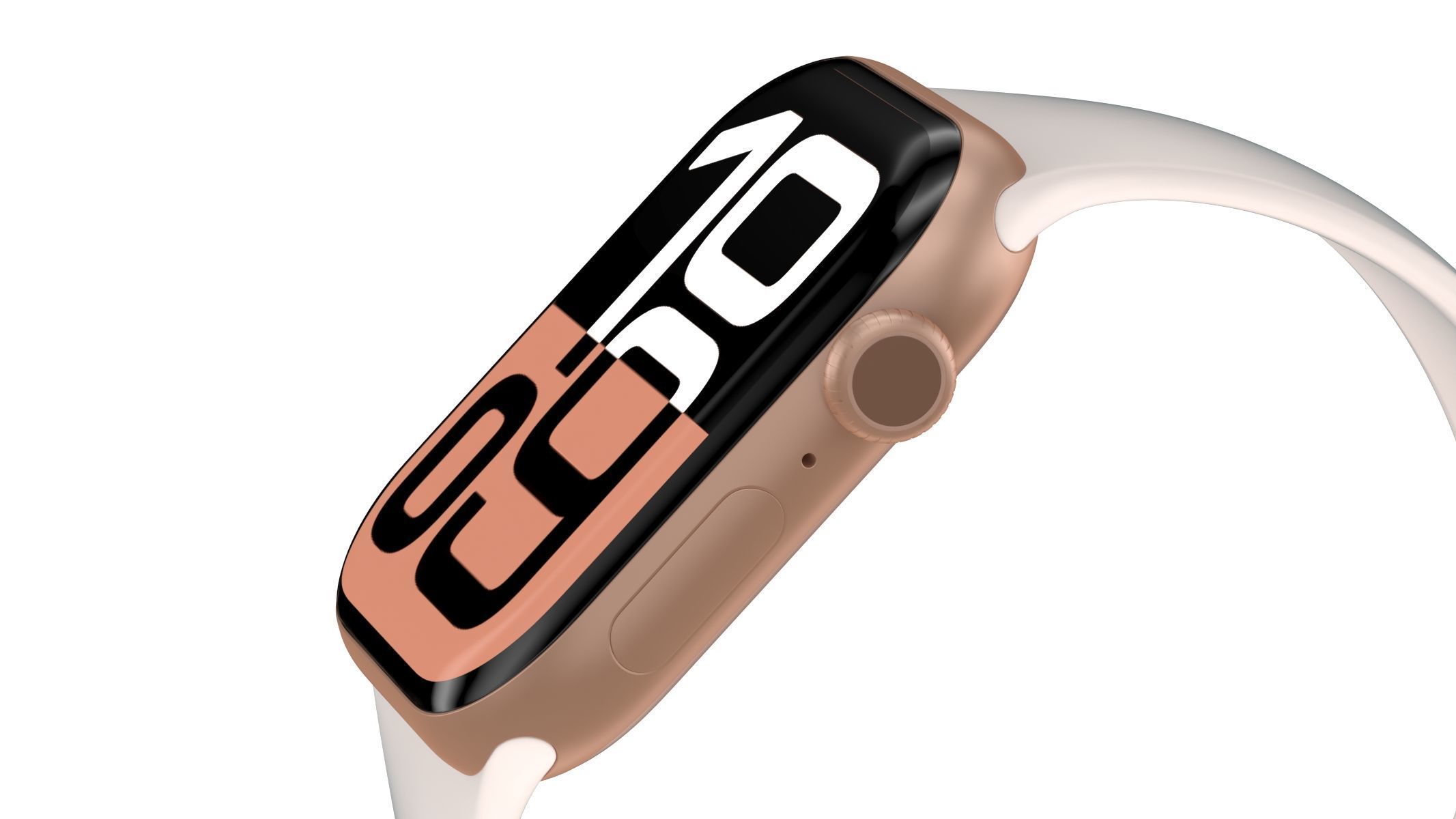 Apple Watch Series 10 Aluminum Rose Gold 3D model_6