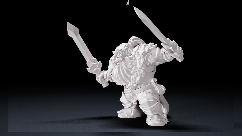 warrior goblin 3D print model_2