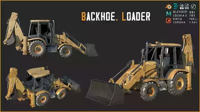 Backhoe Loader 3D model