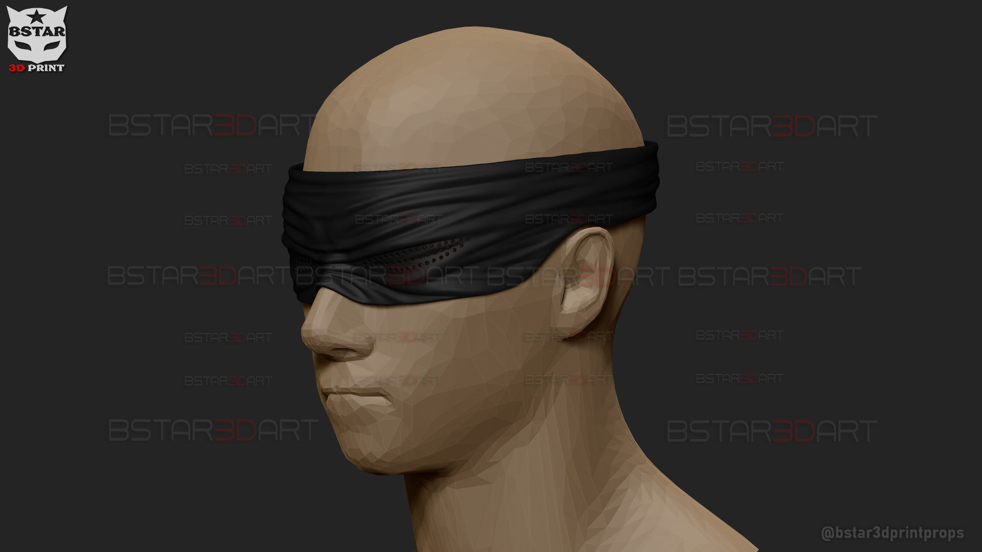 Gojo Saturo Eye Mask - jujutsu Kaisen Cosplay 3D print model_11