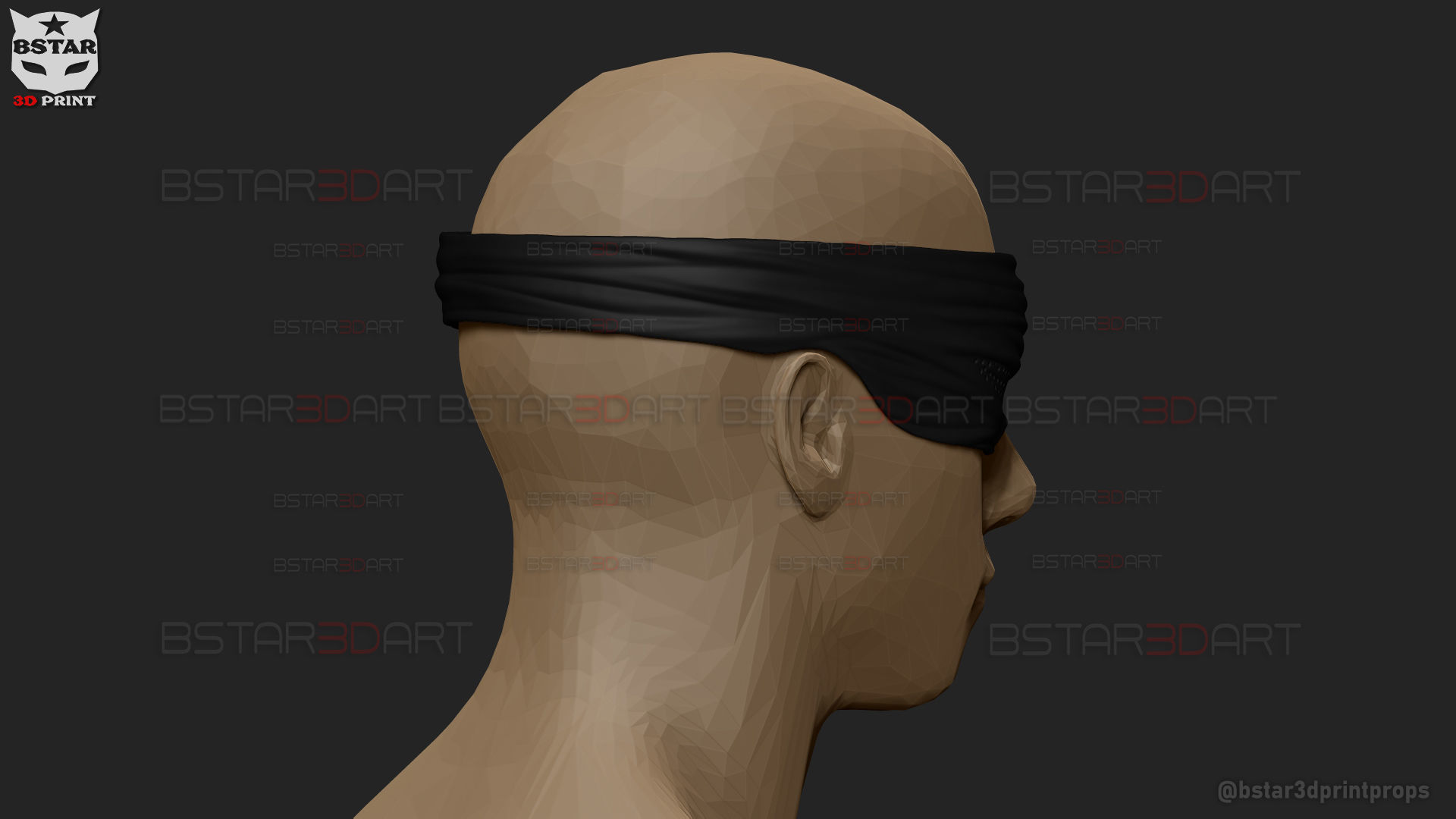 Gojo Saturo Eye Mask - jujutsu Kaisen Cosplay 3D print model_14