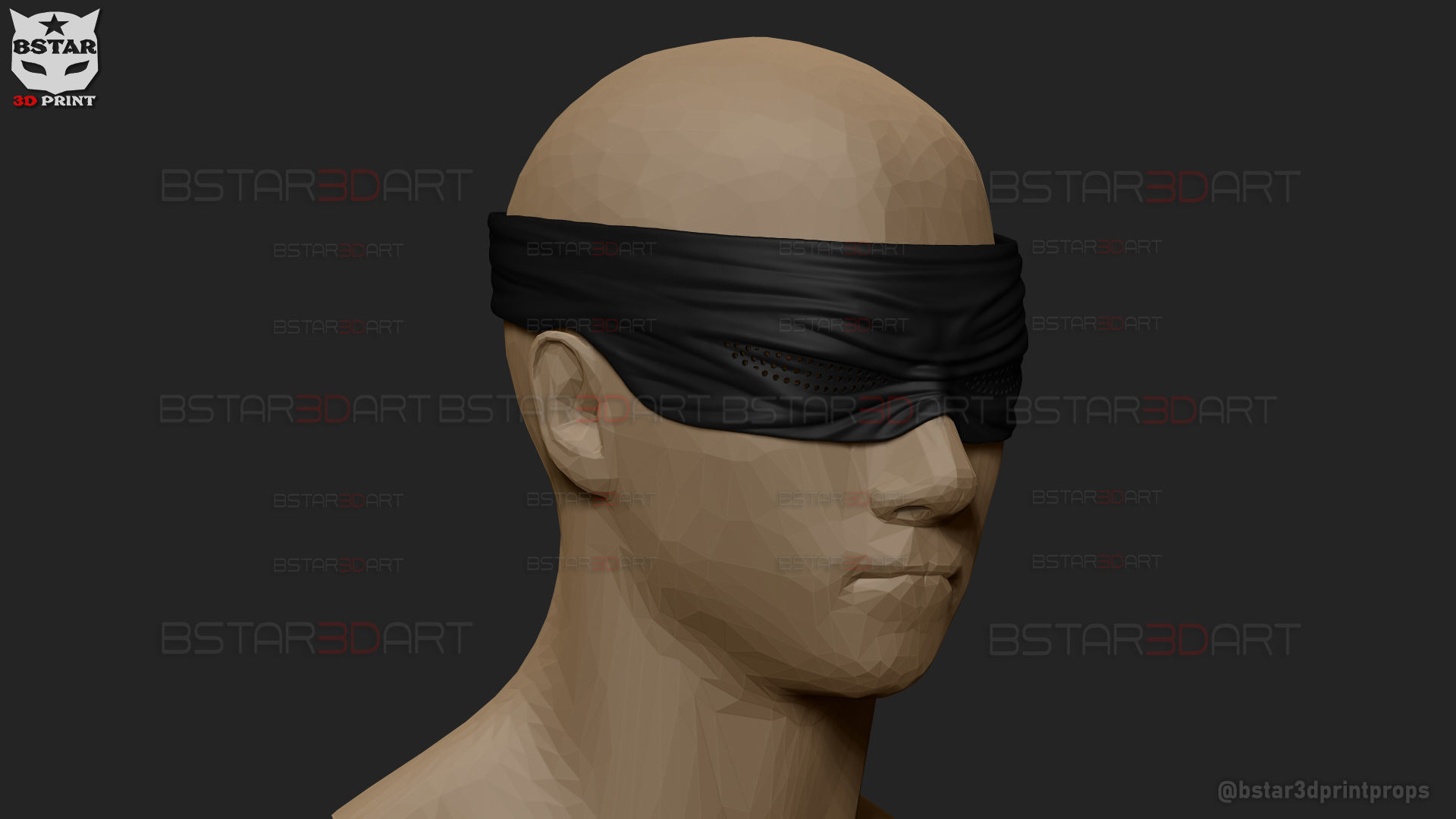 Gojo Saturo Eye Mask - jujutsu Kaisen Cosplay 3D print model_15