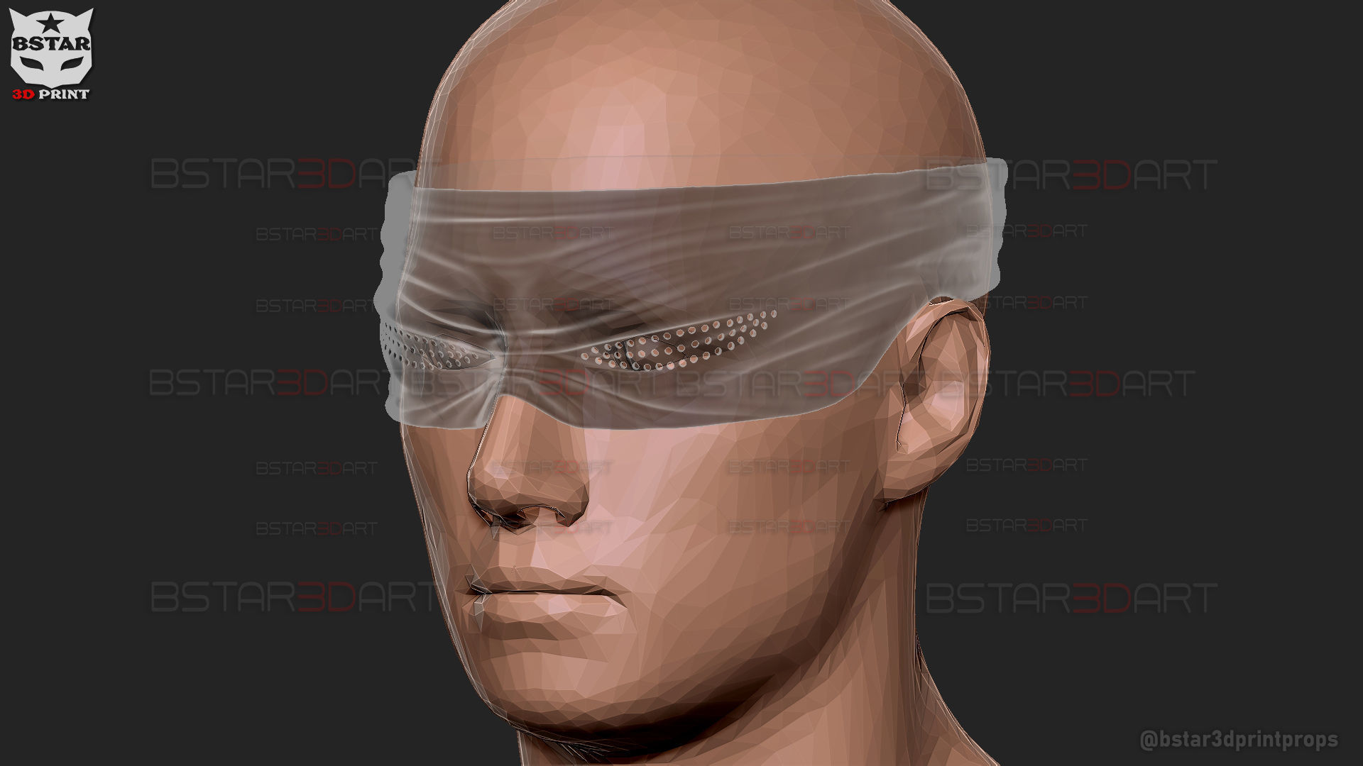 Gojo Saturo Eye Mask - jujutsu Kaisen Cosplay 3D print model_24