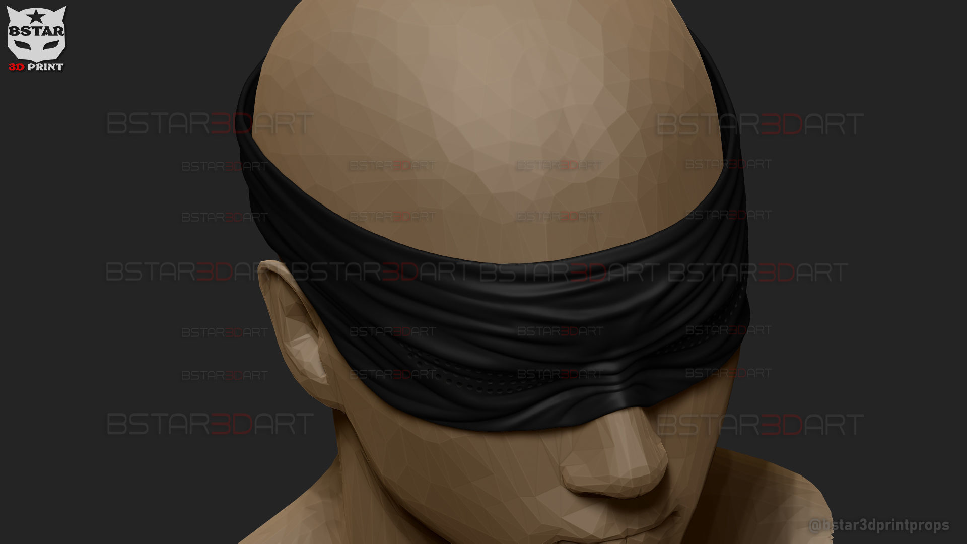 Gojo Saturo Eye Mask - jujutsu Kaisen Cosplay 3D print model_17