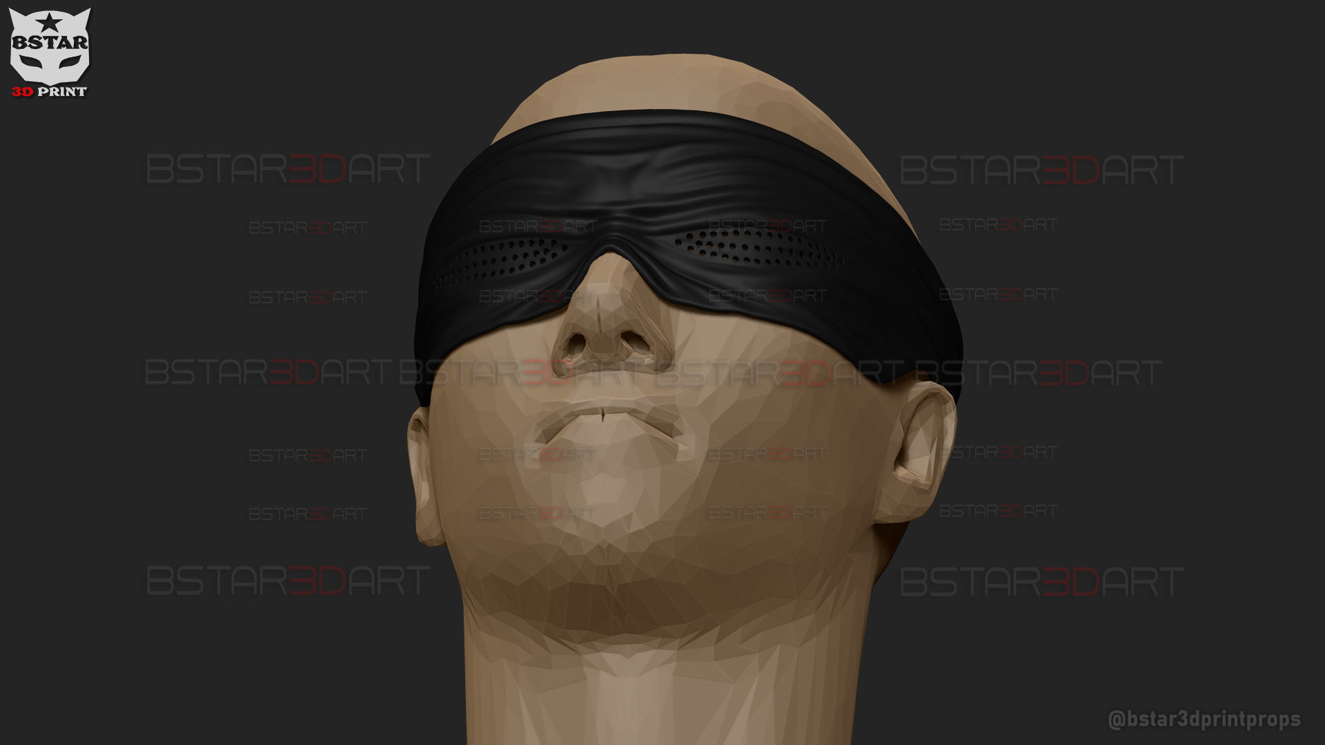 Gojo Saturo Eye Mask - jujutsu Kaisen Cosplay 3D print model_16
