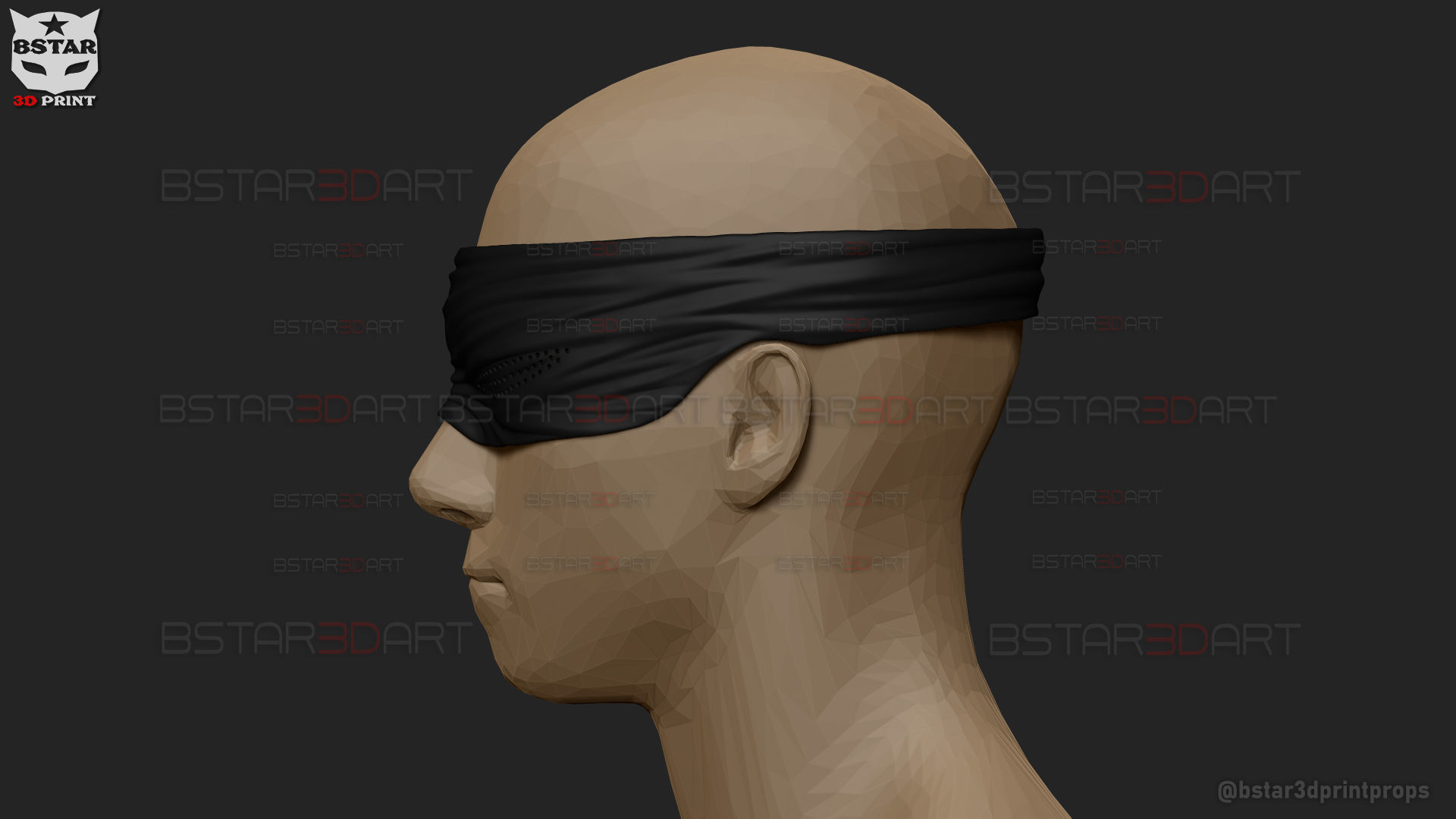Gojo Saturo Eye Mask - jujutsu Kaisen Cosplay 3D print model_12