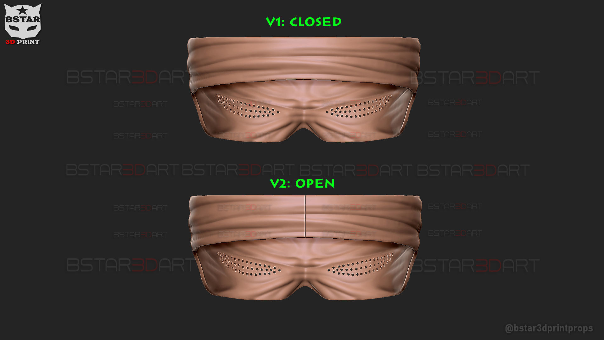 Gojo Saturo Eye Mask - jujutsu Kaisen Cosplay 3D print model_25