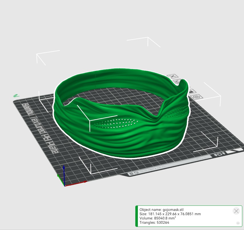 Gojo Saturo Eye Mask - jujutsu Kaisen Cosplay 3D print model_26