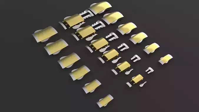 Monaco chain clasp box set 6 to 16mm - Ready to Print