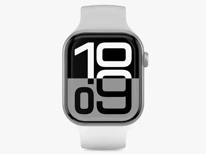 Apple Watch Series 10 Aluminum Silver 3D model