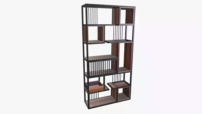 Book Self Low-poly 3D model
