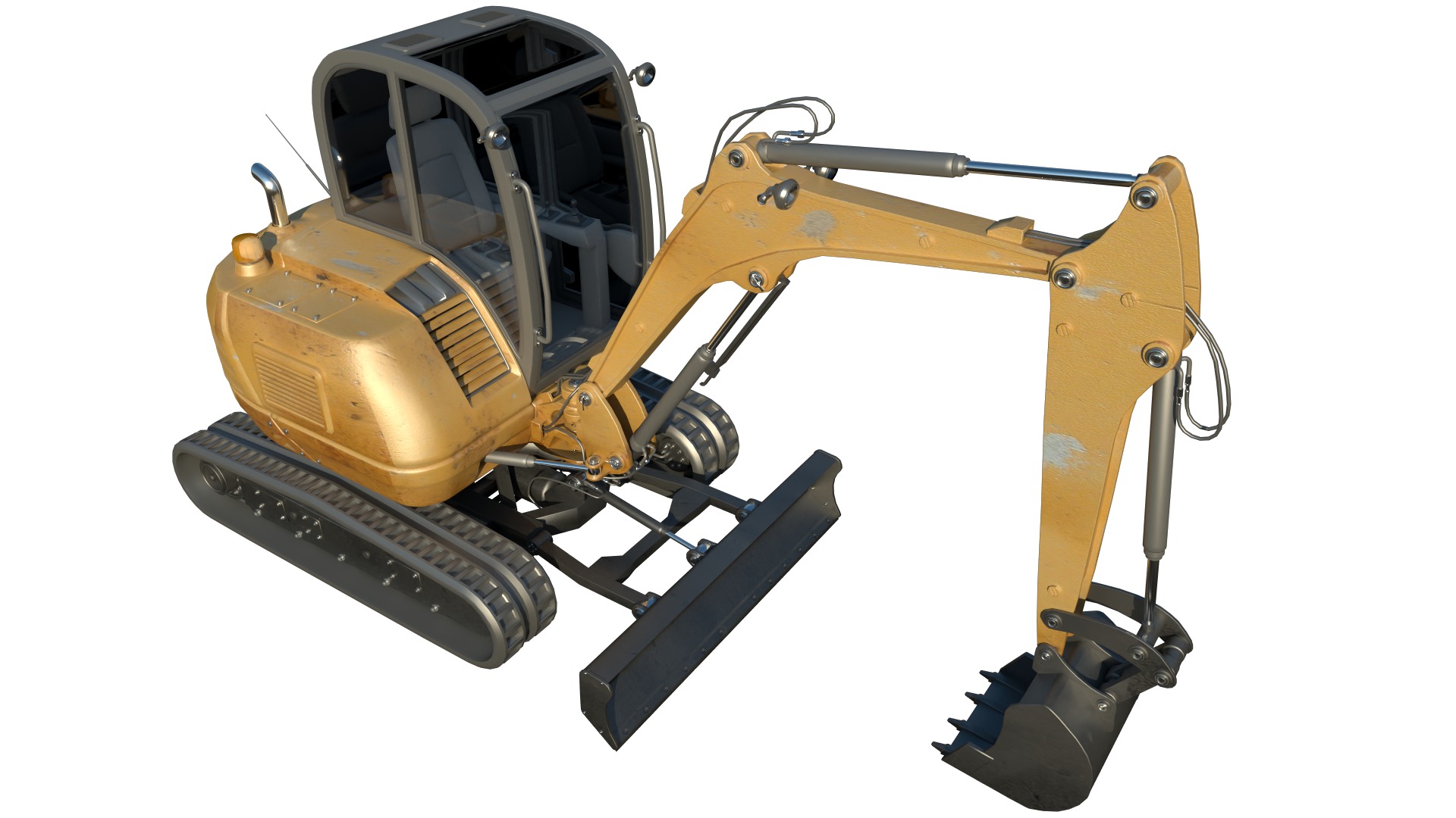 Track Excavator 3D model_7