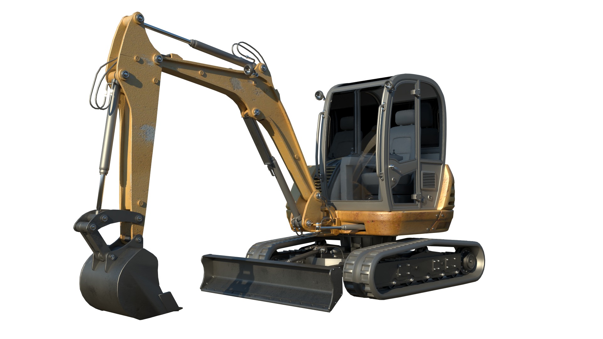 Track Excavator 3D model_1