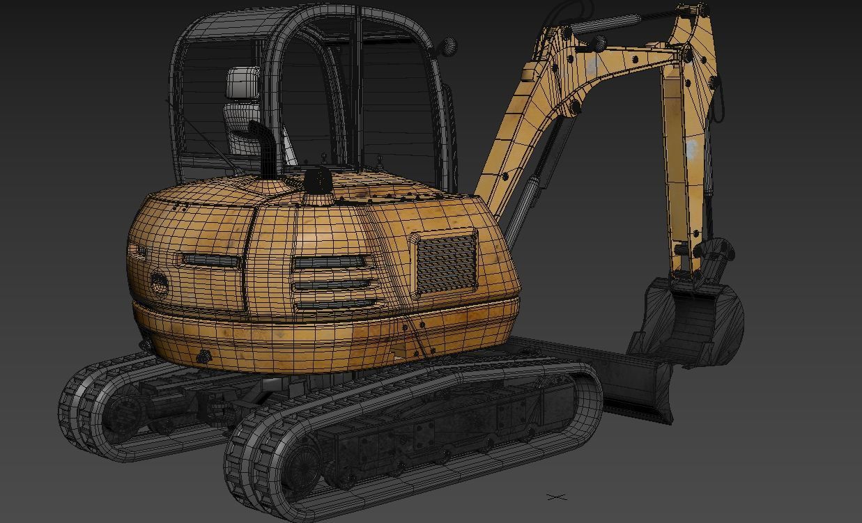 Track Excavator 3D model_10