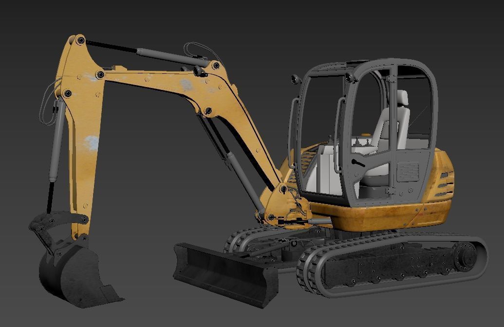 Track Excavator 3D model_8
