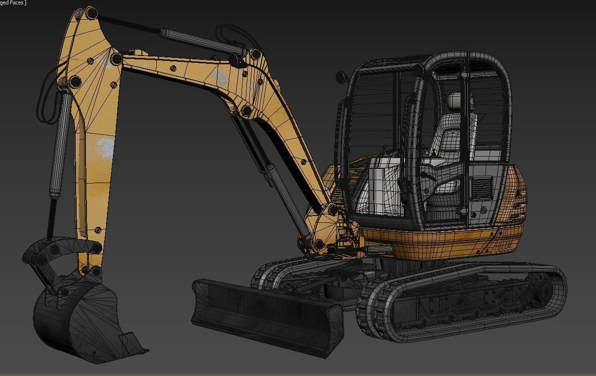 Track Excavator 3D model_9