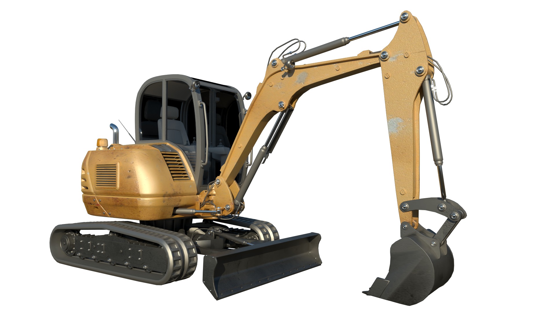 Track Excavator 3D model_6