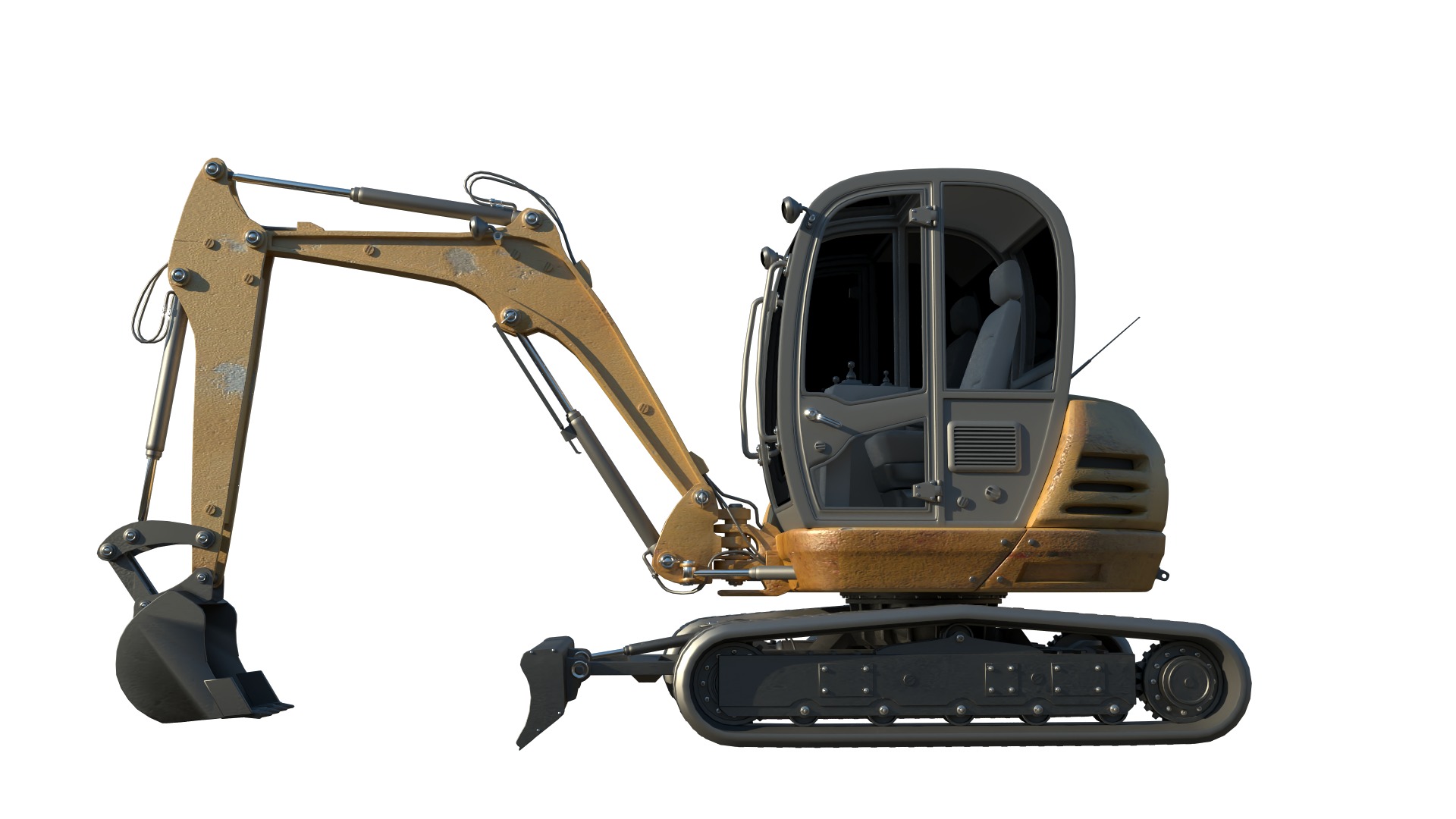 Track Excavator 3D model_2