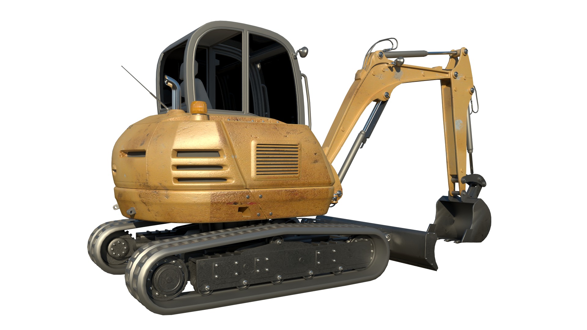 Track Excavator 3D model_5