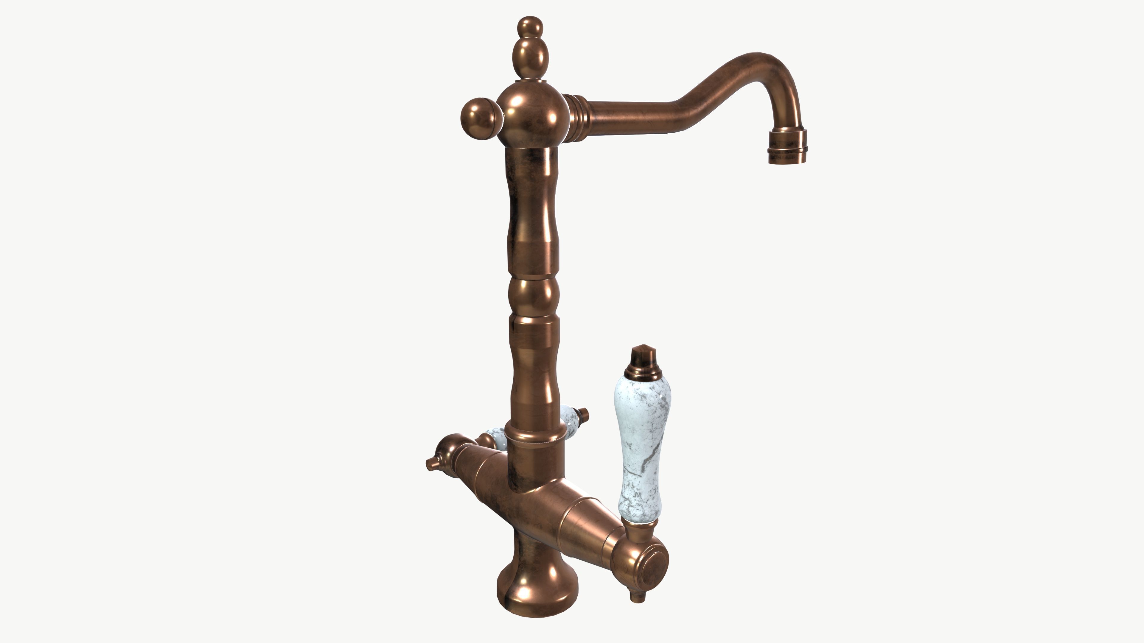 Vintage Faucet 3D model_4