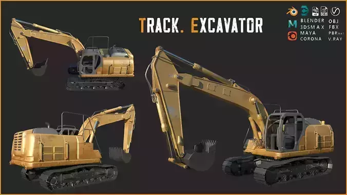 Track Excavator 3D model