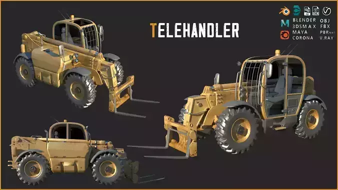 Telehandler 3D model
