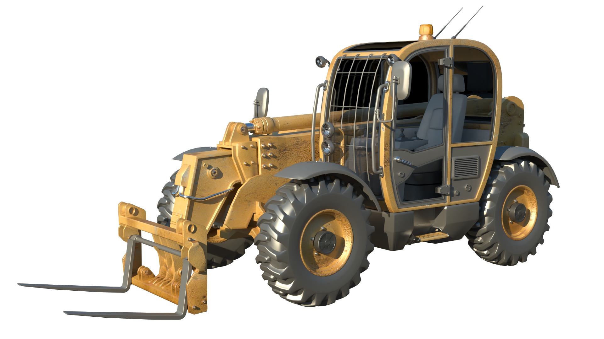Telehandler 3D model_1
